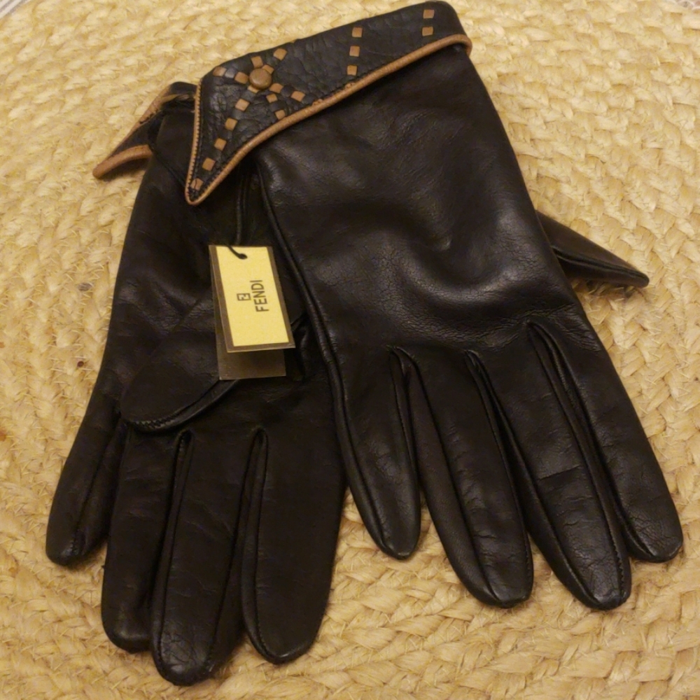 Black Leather Gloves